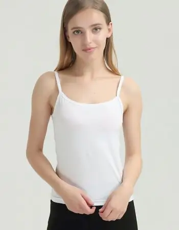 南极人背心女夏季吊带白色工字纯棉质运动打底外穿女士内搭内衣女 1件