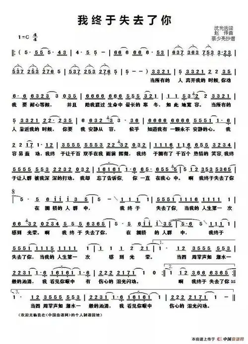 每日一歌《我终于失去了你》
