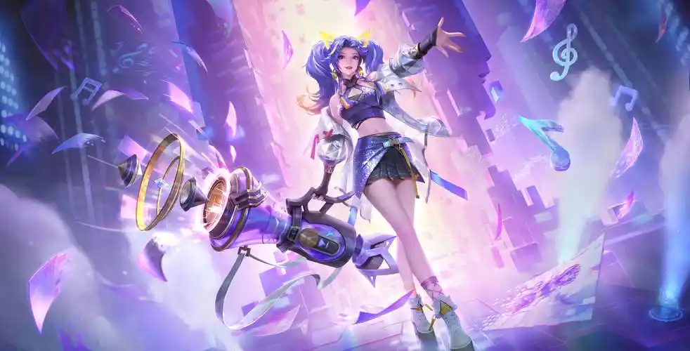 王者荣耀 孙尚香新皮肤值不值得买?音你闪耀对比异界灵契.