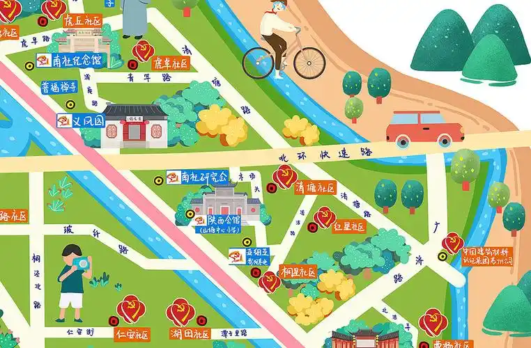 虎丘街道手绘地图