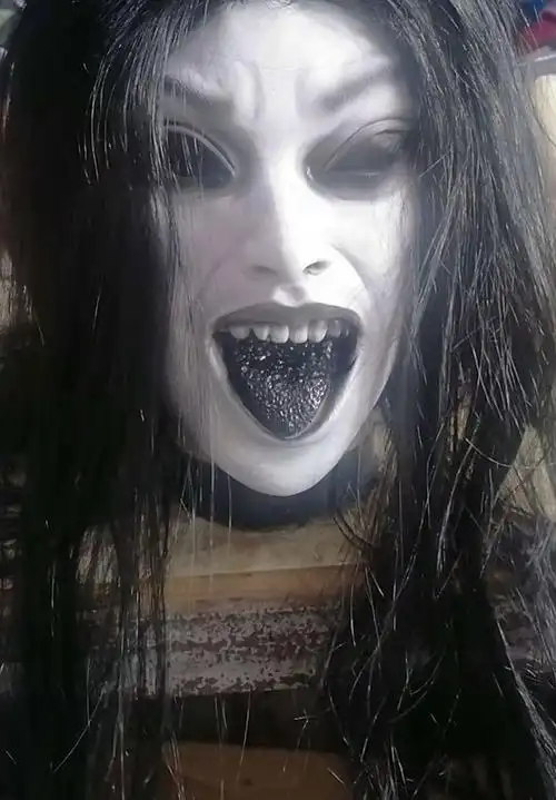 定制万圣节恐怖鬼面具鬼屋密室逃脱长发女鬼丧尸僵尸头套吓人鬼脸道具