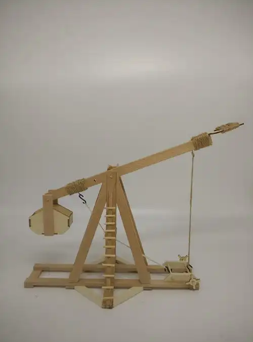 小学生科学实验玩具科技制作教具帝国投石机气动机械组装玩具