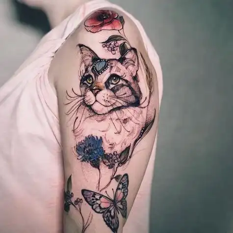 胳膊纹身图案女,女性手臂上纹花有什么意义吗-帝神算命网手机版