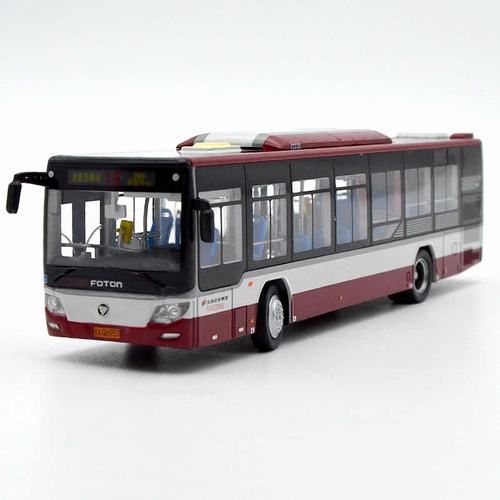 北京公交1:64 福田欧辉18路单机bj6123bcd-2单机合金公交巴士模型