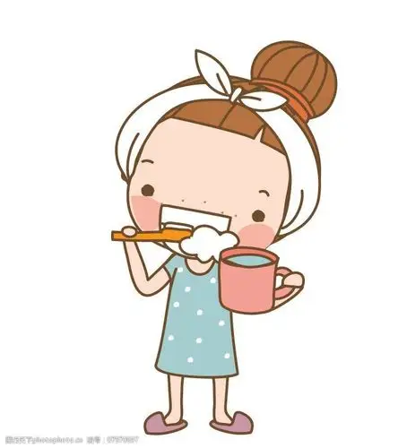 刷牙卡通儿童图片