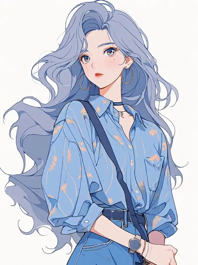 复古港风 61 甜酷女孩漫画头像