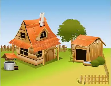 卡通农场图片-卡通农场素材-卡通农场插画-摄图新视界