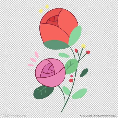 卡通玫瑰花图片