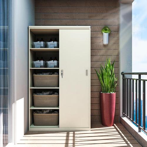 阳台柜子储物柜防潮防晒防水户外柜铁皮家用大容量杂物收纳置物柜