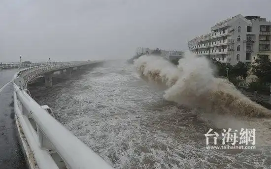 惊涛巨浪,记者台风天经历桥上"惊魂"