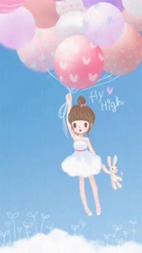 简单 清新 可爱 手绘 卡通 动漫 二次元 萌系 清新 插画 手机壁纸