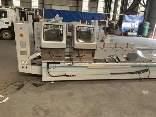 铝型材双头切割锯 断桥铝门窗设备 铝合金门窗机械500切割锯床