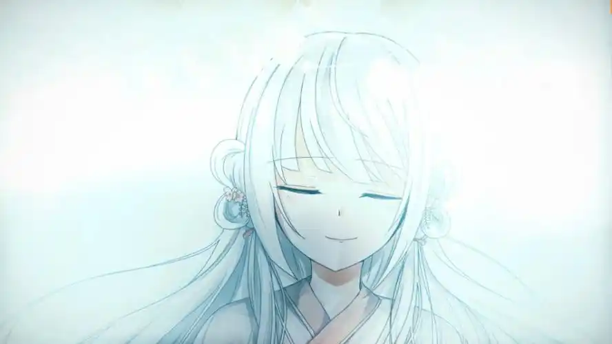 古风妹纸萌系闭眼