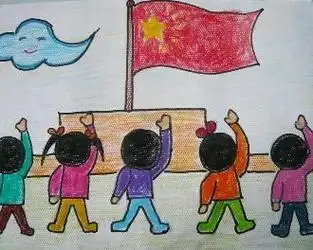 国庆节看升国旗简笔画升国旗图片简笔画升国旗的小学生简笔画升旗仪式