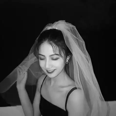 情侣头像男女头纱黑白 情侣头像图片大全 -【爱个性】