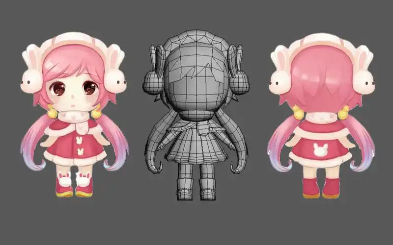 【3dmax卡通角色建模教程】q版女性人物布线超详细讲解_哔哩哔哩_bili