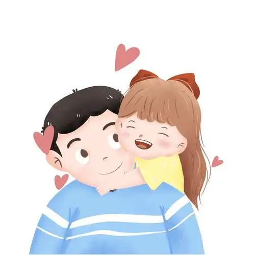 卡通父亲节爸爸女儿人物元素gif动态图父亲节元素[gif]