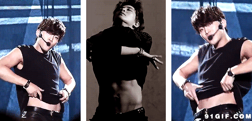 帅哥掀起衣服复古gif动图_动态图_表情包下载_soogif