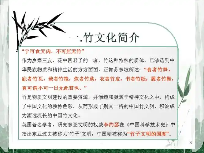 竹文化之丽水分析ppt课件