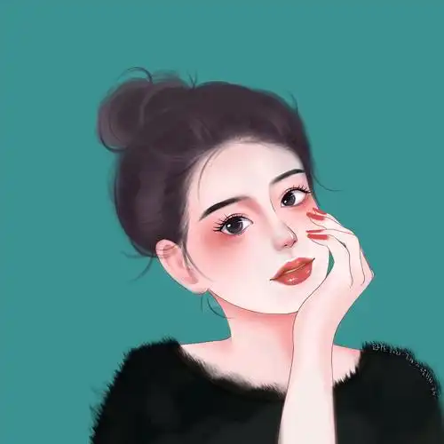 女生头像插画