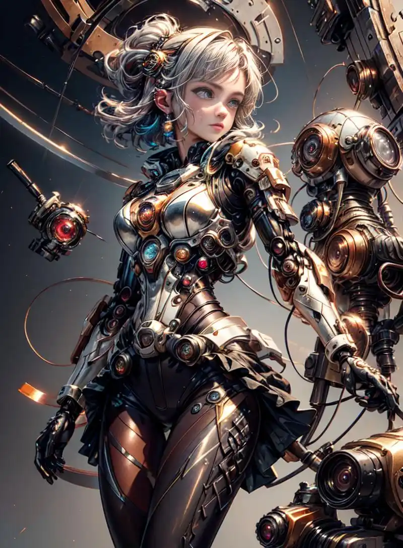 赛博朋克风少女机甲#赛博朋克# #二次元机甲少女美图分享