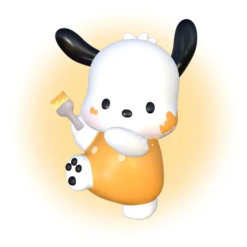 nomad原创3d建模96彩色帕恰狗闺蜜头像 逛01的时候看到了帕恰狗的