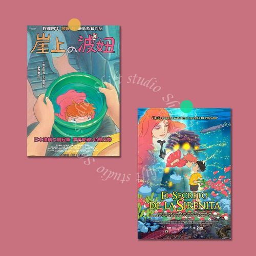 悬崖上的金鱼姬宫崎骏波妞海报装饰画卧室动漫日本动漫宿舍墙贴纸