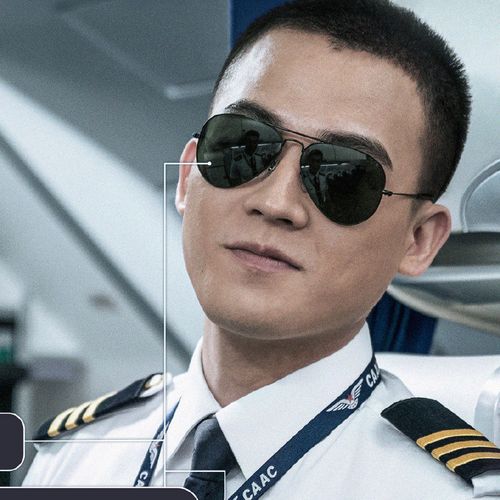 偏光太阳镜男中国机长同款墨镜欧豪明星防紫外线飞行员蛤蟆眼镜女