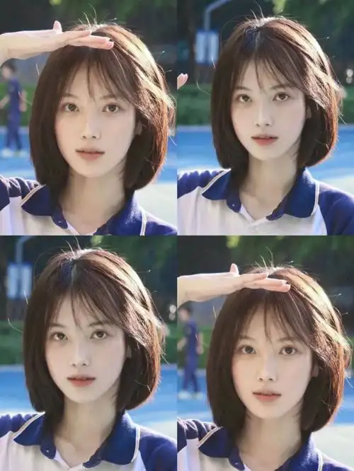 清新减龄少女感十足发型适合圆脸方脸女生