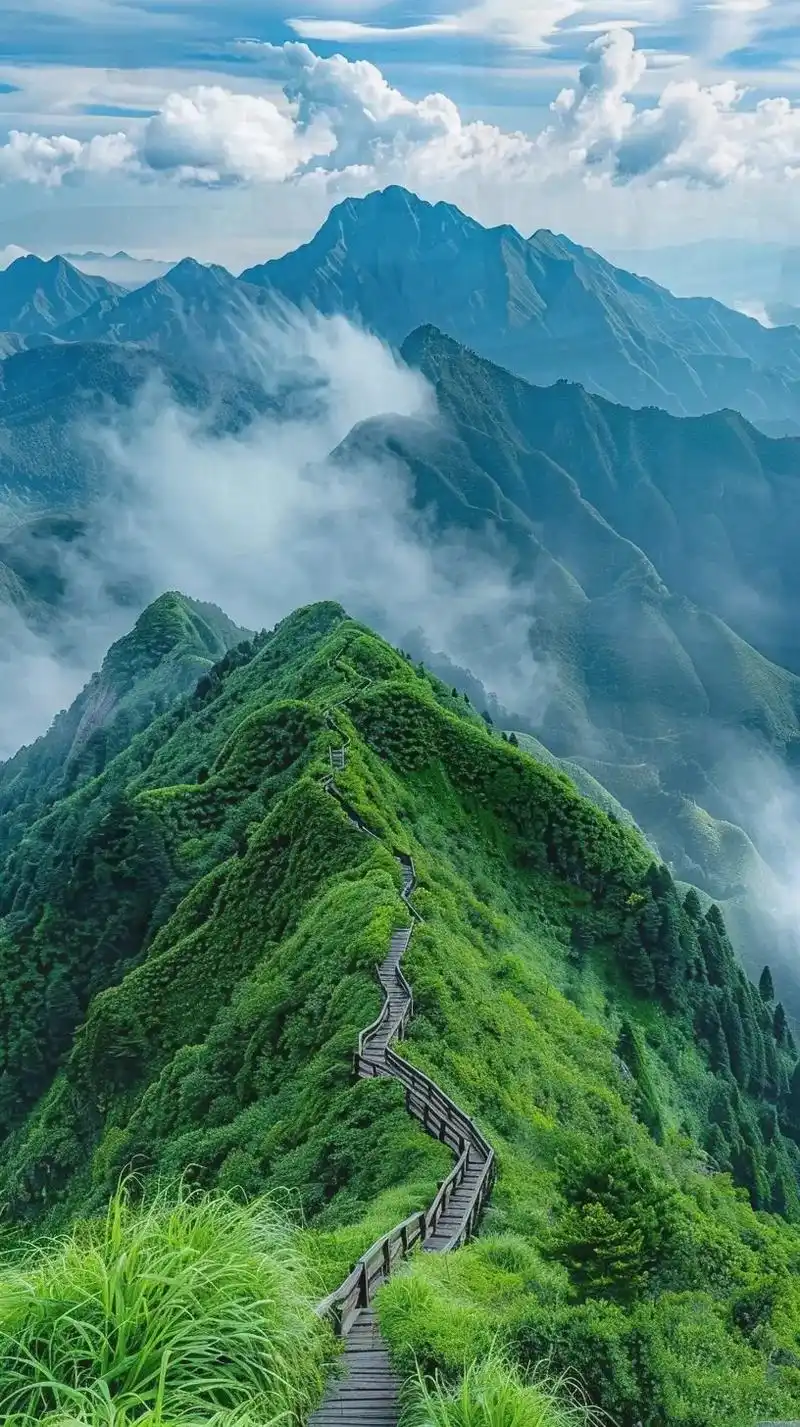 武功山是中国著名的徒步旅行和自然风光目的地. 73最佳旅游时间