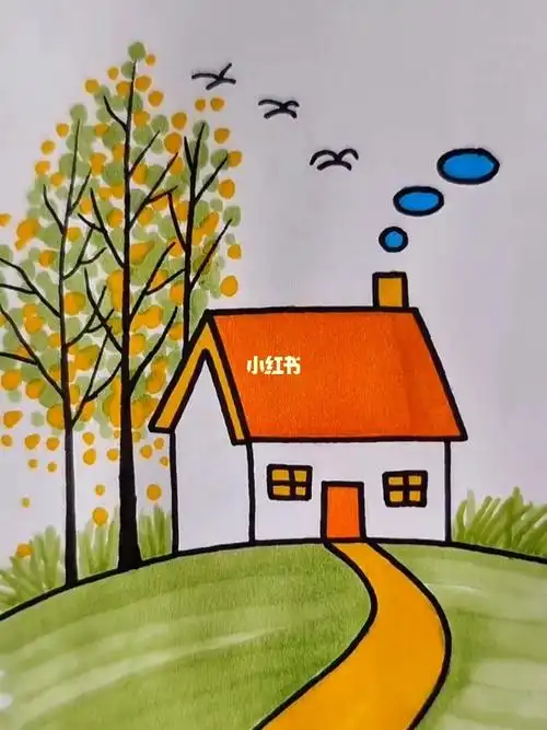 一起来画秋天的景色