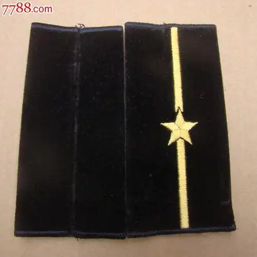 海平绒套式少尉肩章