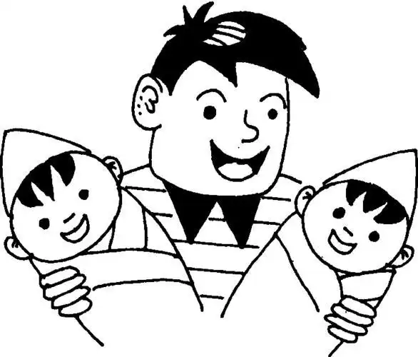 简笔画的双胞胎