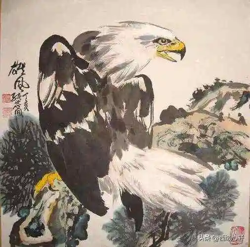 无畏雄鹰志气高,长空万里领风骚——张世简先生画鹰作品