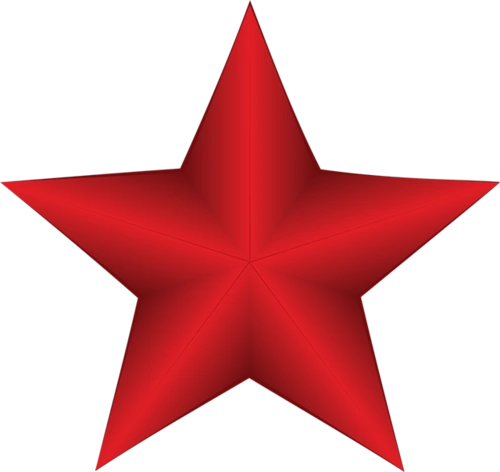 红色立体五角星图片