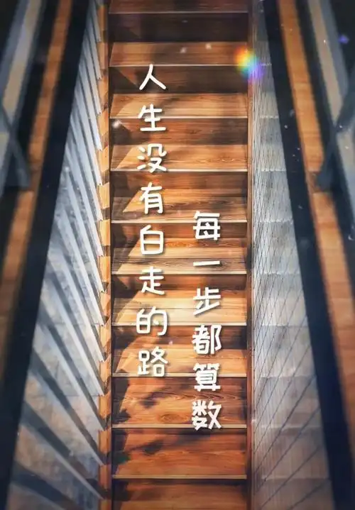 人生没有白走的路每一步都算数