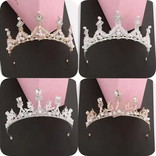 儿童皇冠发饰女童头饰公主生日王冠女童发箍女孩韩式