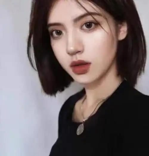 假发女短直发bobo头中分无刘海自然少女学生短发全头套式浅棕色发网