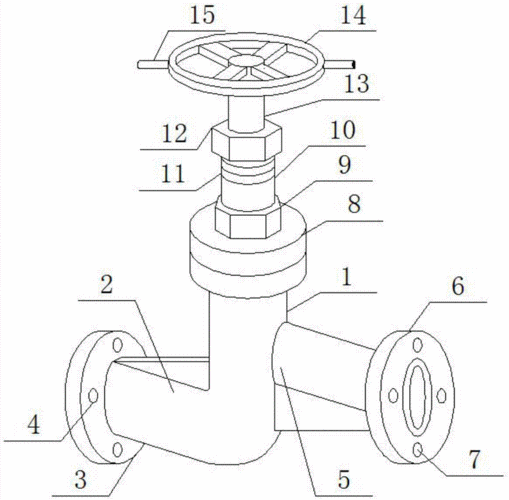 一种密封性能好的铸铁法兰截止阀的制作方法