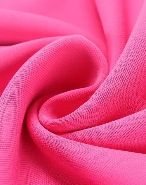 玫红色纯色百搭长袖针织衫