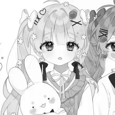二次元黑白动漫闺蜜头像一对(118张) 甜且安稳_闺蜜姐妹女生头像_头像