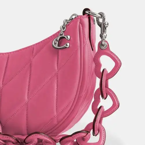 蔻驰coachmira时尚百搭简约休闲新月形皮革单肩包斜挎包