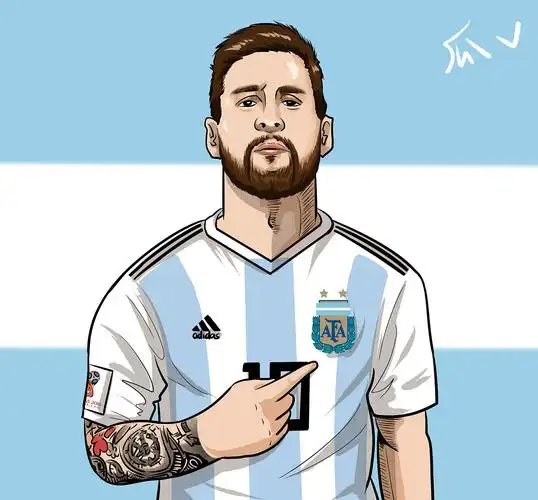 梅西 阿根廷9693|插画|艺术插画|瓜v甜不甜 - 原创作品 - 站酷