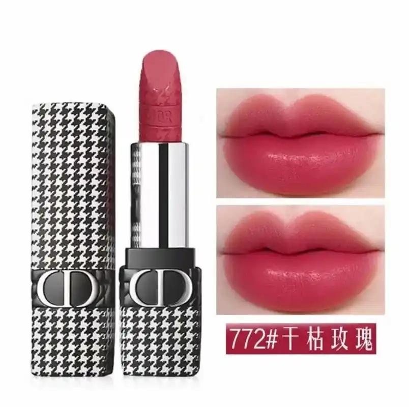 迪奥(dior) 千鸟格纹口红限定限量版黑白格子 - 抖音