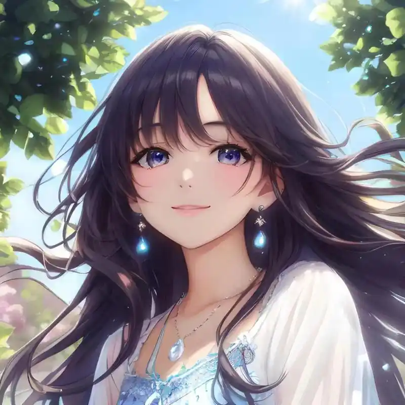 一组甜美系长发小姐姐二次元头像