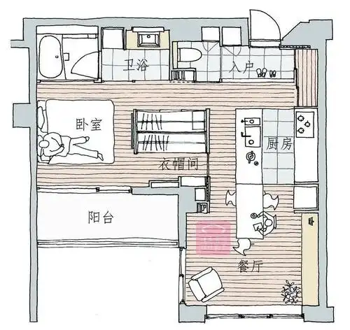 设计说明这次要给大家分享的装修案例,便是日本当地一对70后夫妻的52