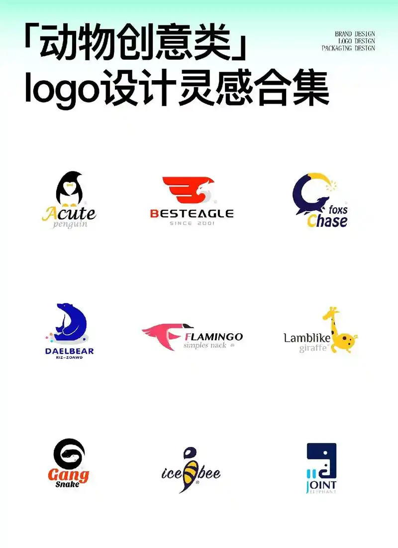 有趣的动物形象logo设计案例