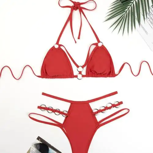 跨境外贸新款游泳衣女欧美性感bikini比基尼分体泳装工厂现货批发