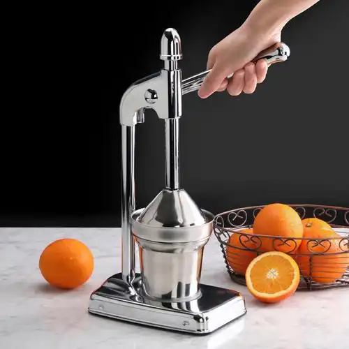 手动榨汁机不锈钢压盘挤压商用水果橙汁压榨器手动榨汁器