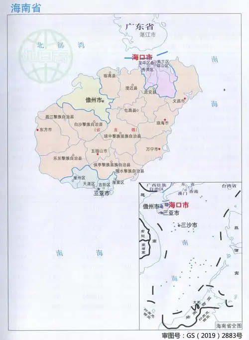 海南省行政区划图 行政统计表(2019)_海南地图库_地图窝